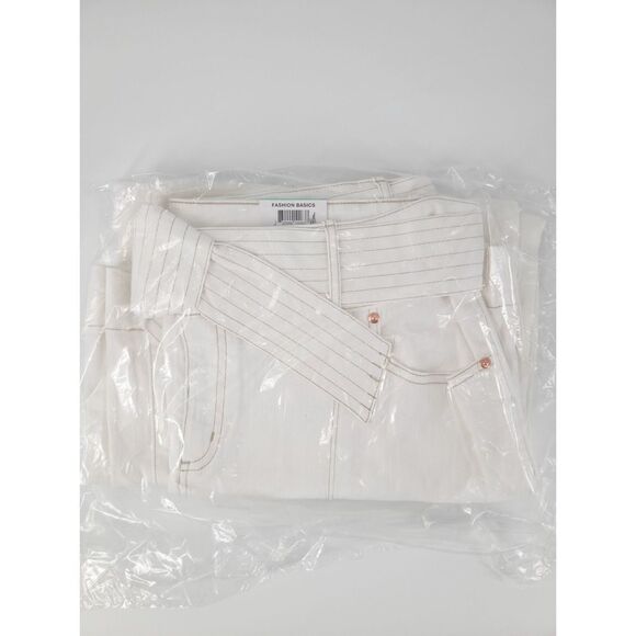 INC Tie-Waist Culotte Pants Bright White 14 - Picture 3 of 3